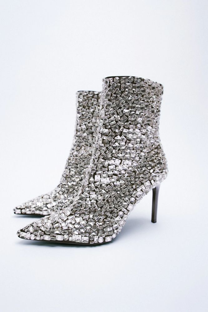 CRYSTAL HEELED ANKLE BOOTS SPECIAL EDITION