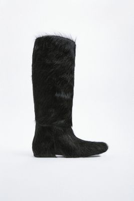 FUR LEATHER BOOTS