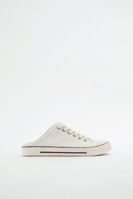 FABRIC OPEN BACK ATHLETIC SNEAKERS