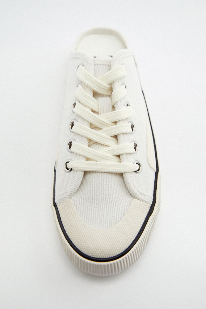 FABRIC OPEN BACK ATHLETIC SNEAKERS