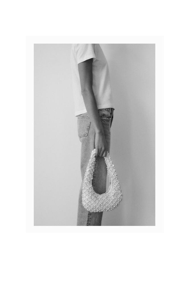 Zara, Bags, Zara Pearl Shoulder Bag