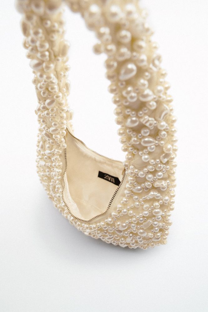 Zara pearl shoulder bag  Pearls, Shoulder bag, Bags