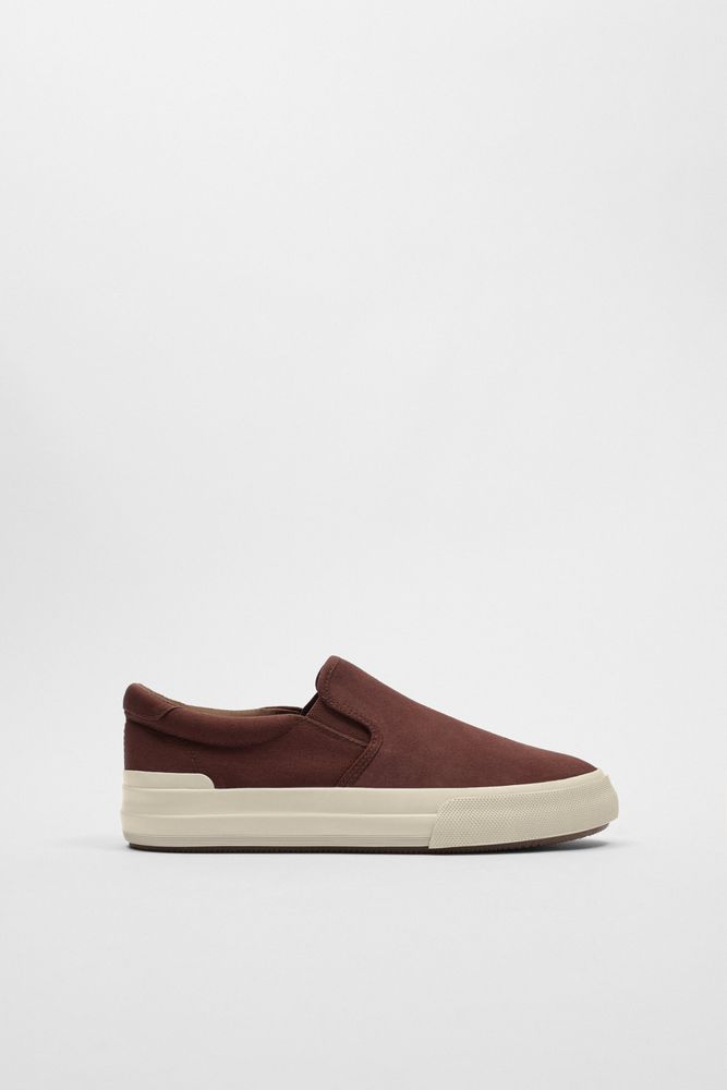 LACELESS LEATHER SNEAKERS