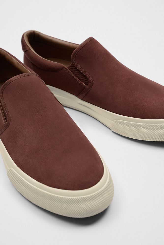 LACELESS LEATHER SNEAKERS