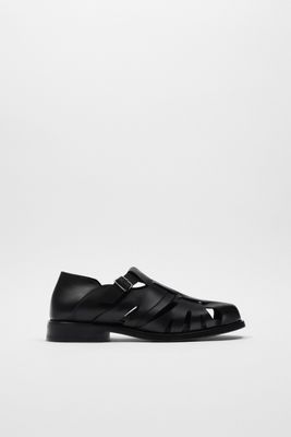 CHAUSSURES CUIR TRESSÉ