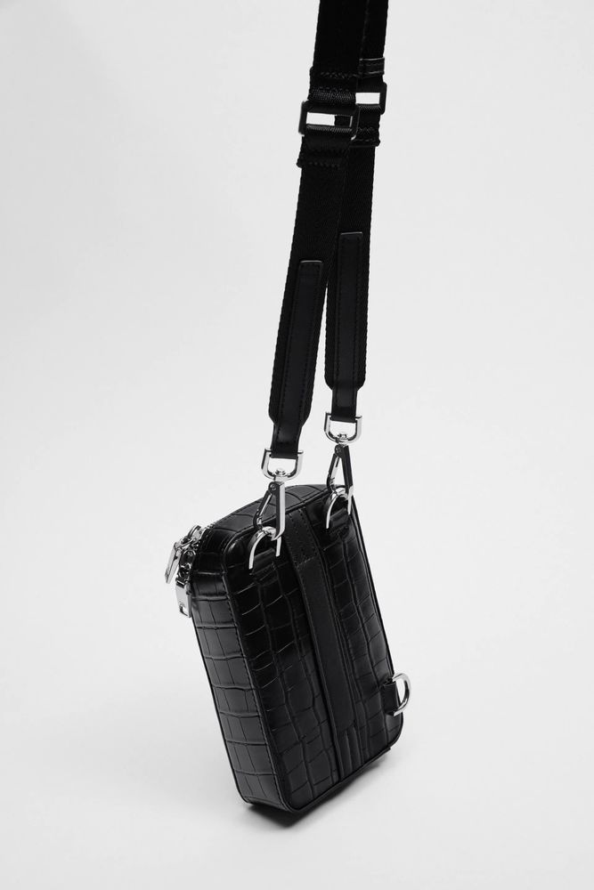 Zara, Bags, Zara Animal Embossed Crossbody Box Bag