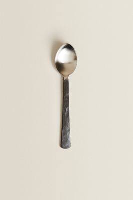 SPOON WITH HAMMERED HANDLE