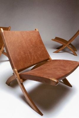 LEATHER FOLDING CHAIR