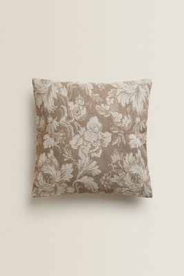 HOUSSE DE COUSSIN JACQUARD FLORAL