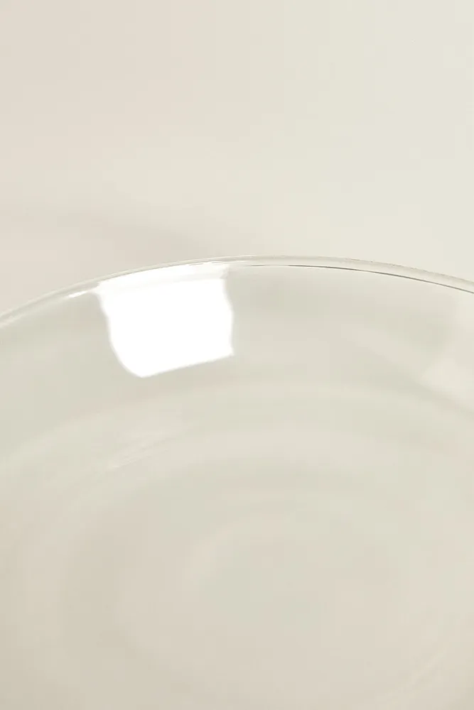 BOROSILICATE GLASS SIDE PLATE WITH RIM