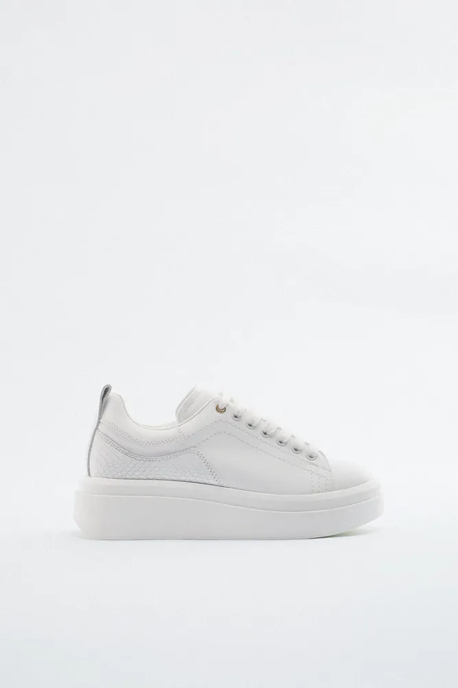 Zara leather trainers | Zara leather, Leather trainers, Leather