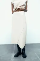 ASYMMETRIC MIDI SKIRT