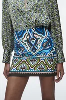 PRINTED MINI SKIRT