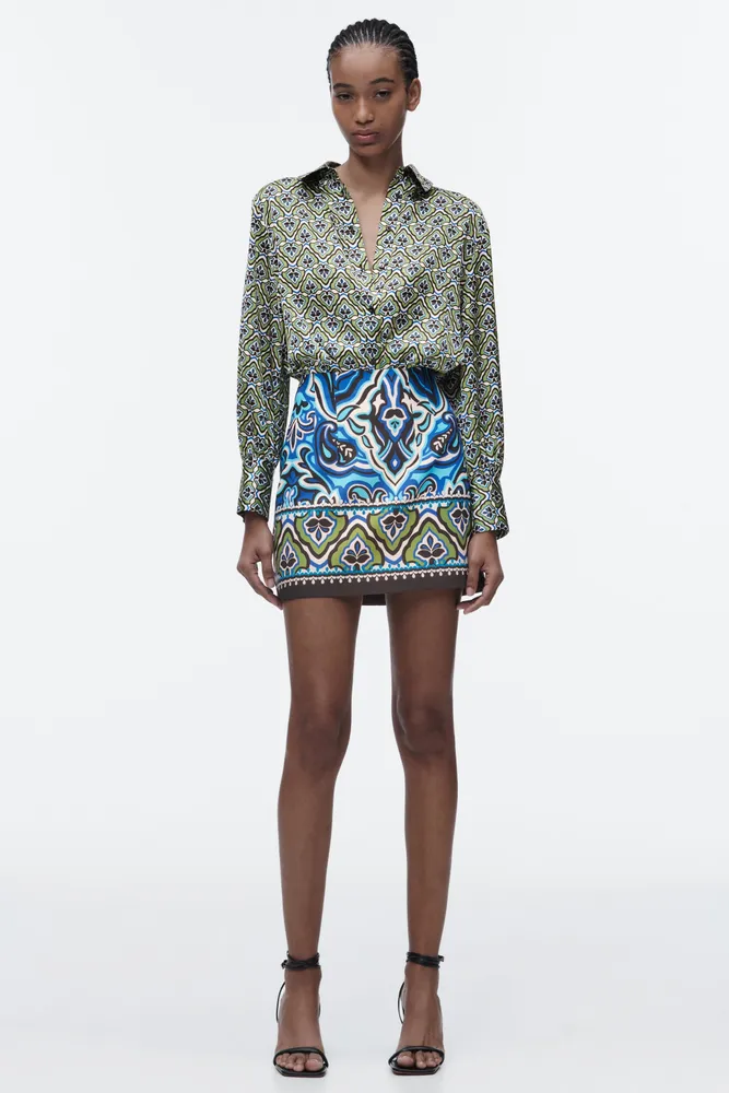 PRINTED MINI SKIRT
