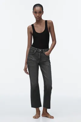 TRF FLARE CROPPED JEANS
