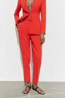 PANTS WITH FABRIC-COVERED BELT