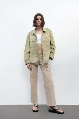 WASHED JACKET WITH POCKETS