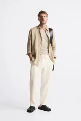 LINEN EFFECT PANTS