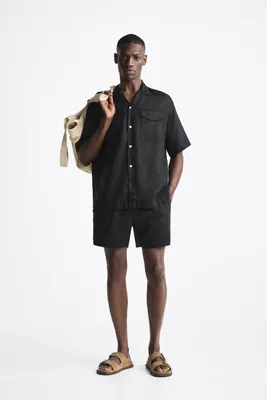 100% LINEN SHORTS