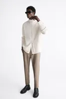 TEXTURED STRETCH PANTS