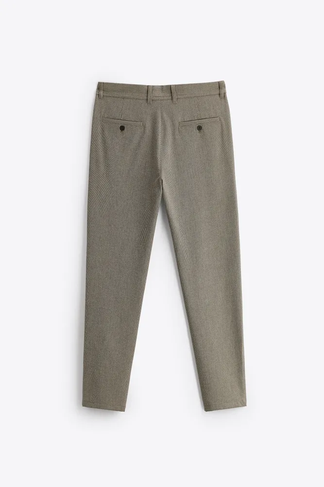 TEXTURED STRETCH PANTS