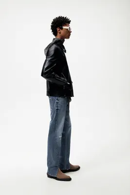 FAUX LEATHER BIKER JACKET