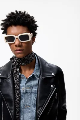 FAUX LEATHER BIKER JACKET