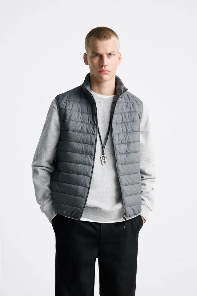 Zara - Puffer Vest - Light Gray - Men