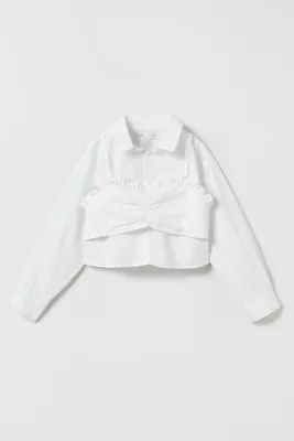 SHIRT WITH POPLIN TOP