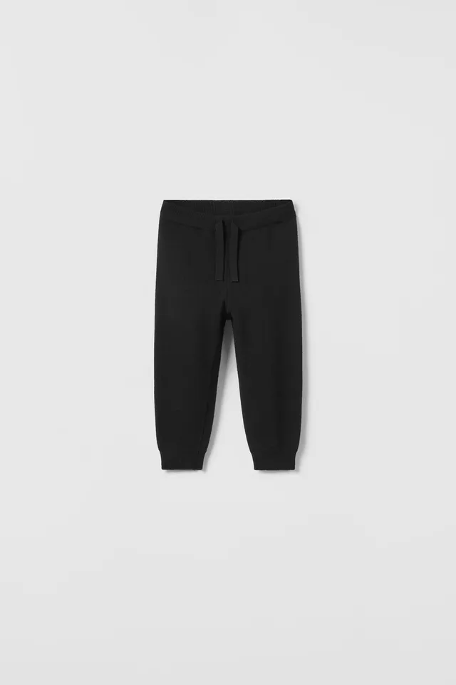 KNIT JOGGING TROUSERS  Black  ZARA Australia