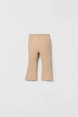RIBBED FLARED LEGGINGS