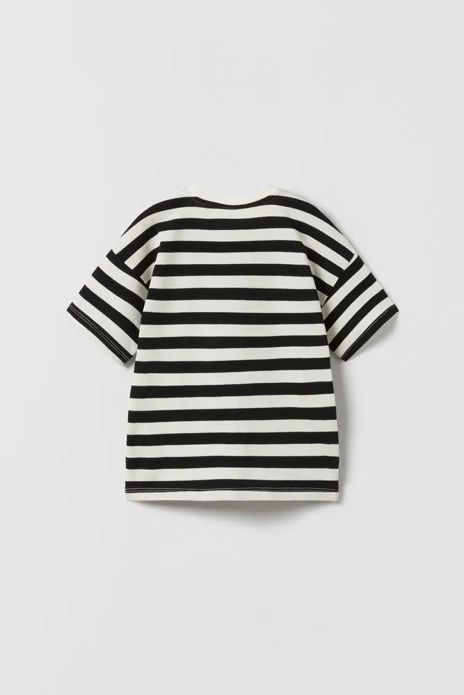 STRIPED T-SHIRT WITH LABEL