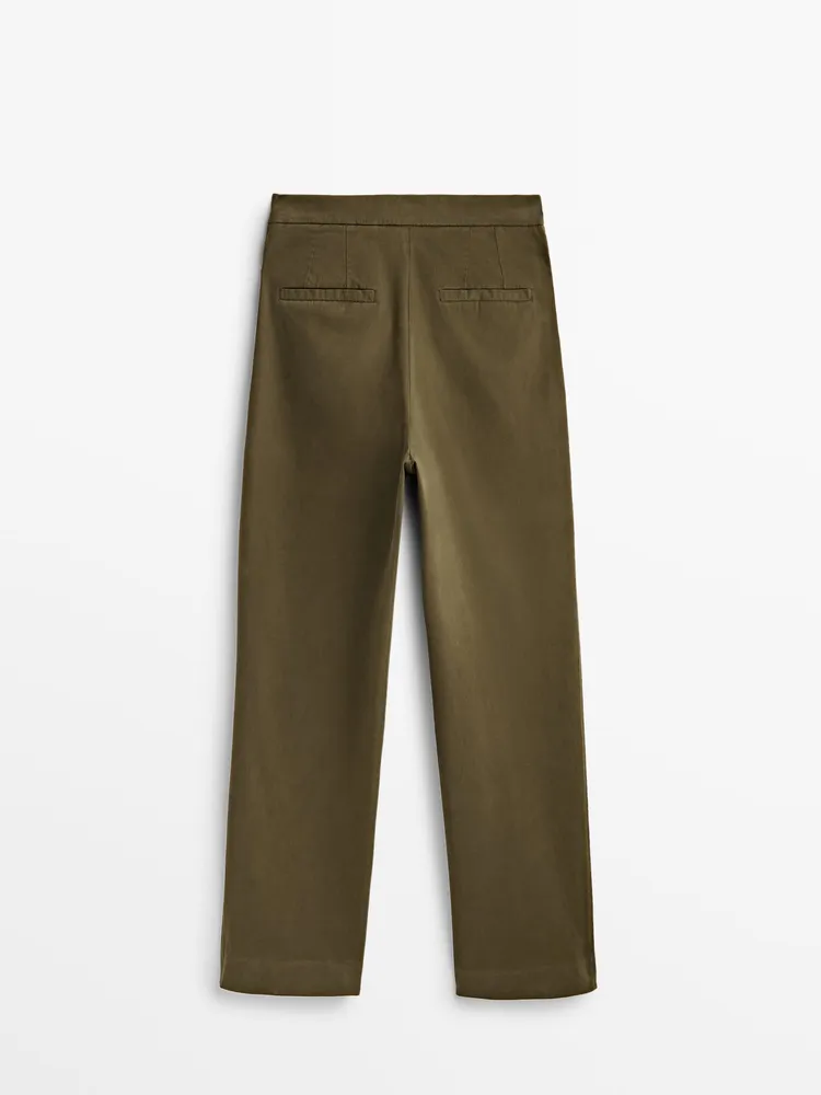 STRAIGHT-LEG TROUSERS - White | ZARA India