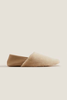 Leather babouche slippers