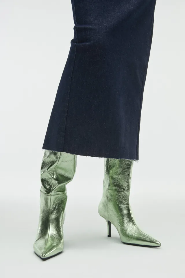 Zara + High Leg Leather Heeled Boots