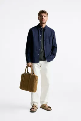 SUEDE BRIEFCASE