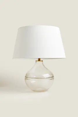 LAMPE BASE VERRE FUMÉ NON RECYCLABLE