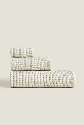 SERVIETTE DE BAIN COTON WAFFLE