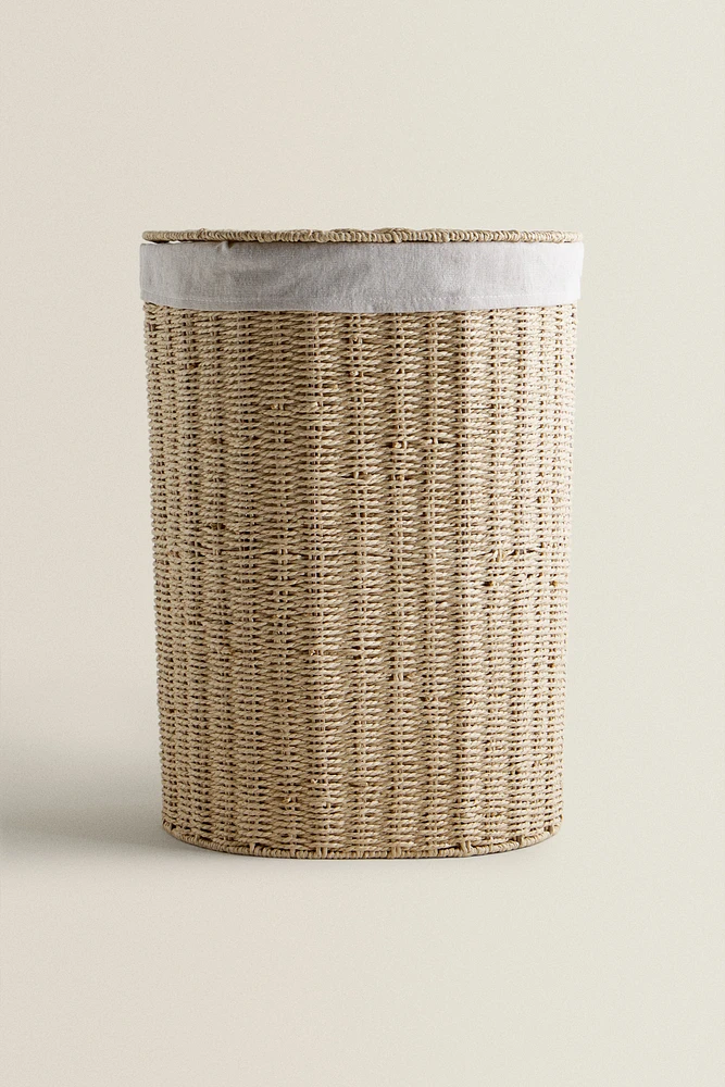 PANIER À LINGE AVEC TISSU INTÉRIEUR