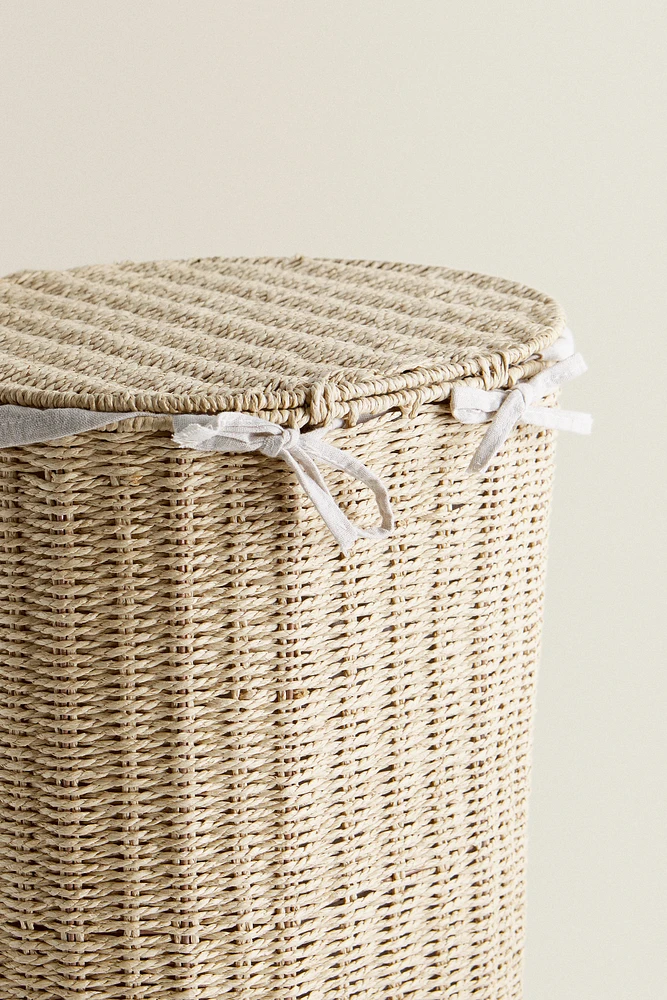 PANIER À LINGE AVEC TISSU INTÉRIEUR