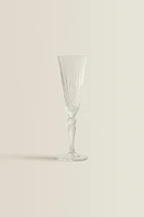 FLÛTE VERRE CRISTALLIN TAILLÉ