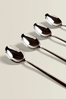 SET OF SHINY STEEL SPOONS