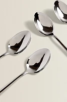 SET OF SHINY STEEL SPOONS