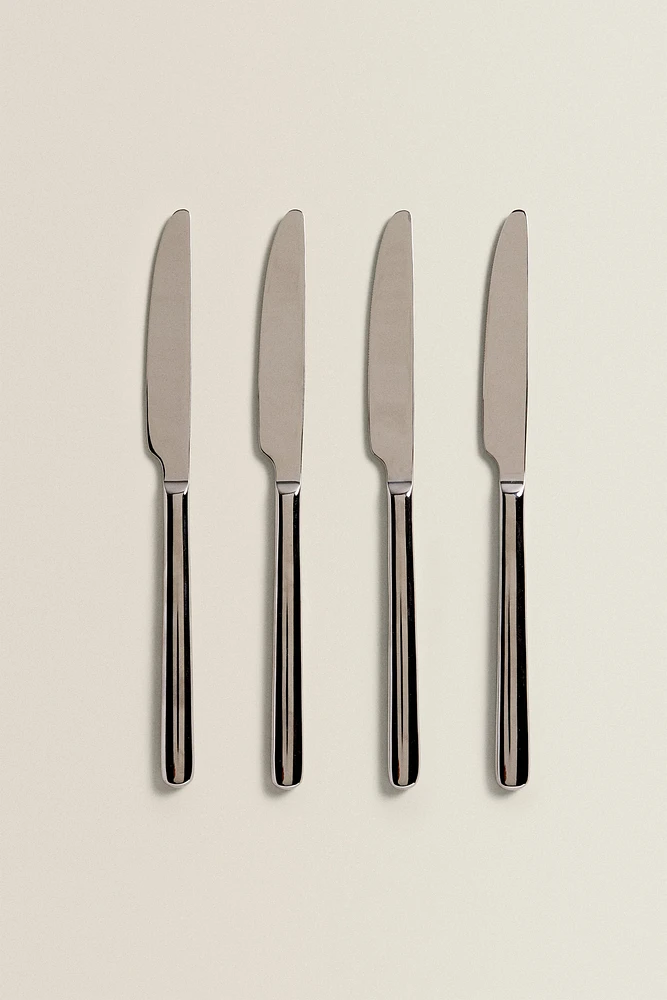 SET OF SHINY STEEL KNIVES (SET OF 4)