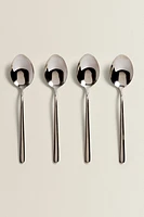 PACK OF SHINY STEEL DESSERT SPOONS (PACK OF 4)