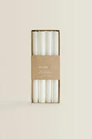 SET OF DECORATIVE CYLINDRICAL LONG CANDLES (SET OF 4)