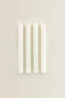 SET OF DECORATIVE CYLINDRICAL LONG CANDLES (SET OF 4)