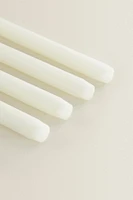 SET OF DECORATIVE CYLINDRICAL LONG CANDLES (SET OF 4)