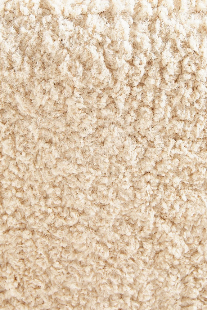 FAUTEUIL TISSU BOUCLÉ BEIGE