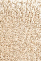 FAUTEUIL TISSU BOUCLÉ BEIGE